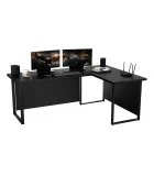 Corner computer table 18 mm, black order